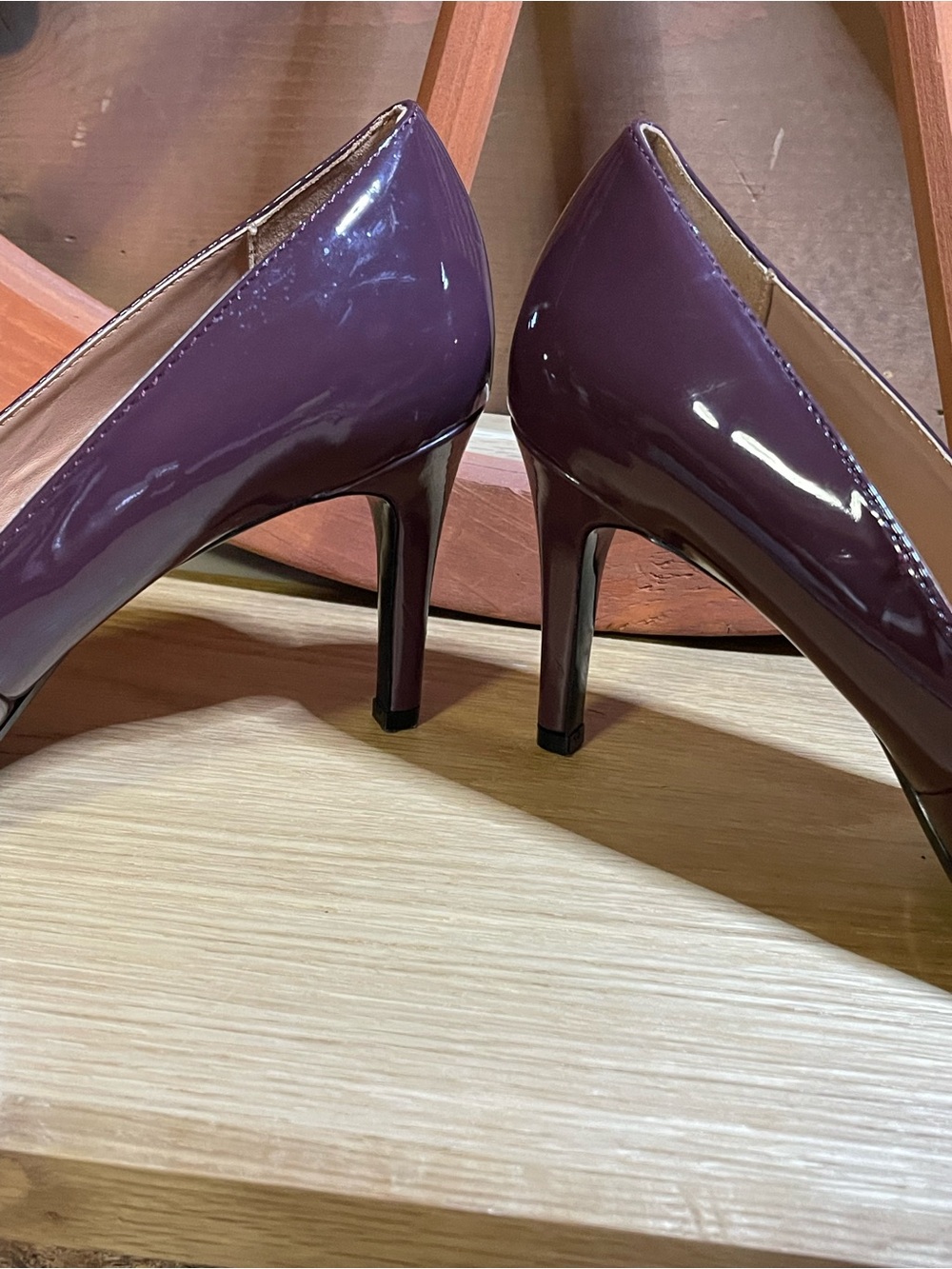 Clavin Klein “Nilly” Sharp Pointed Toe Pumps /Plum / Sz 10 / 3.5” Stiletto Heel - Picture 13 of 15